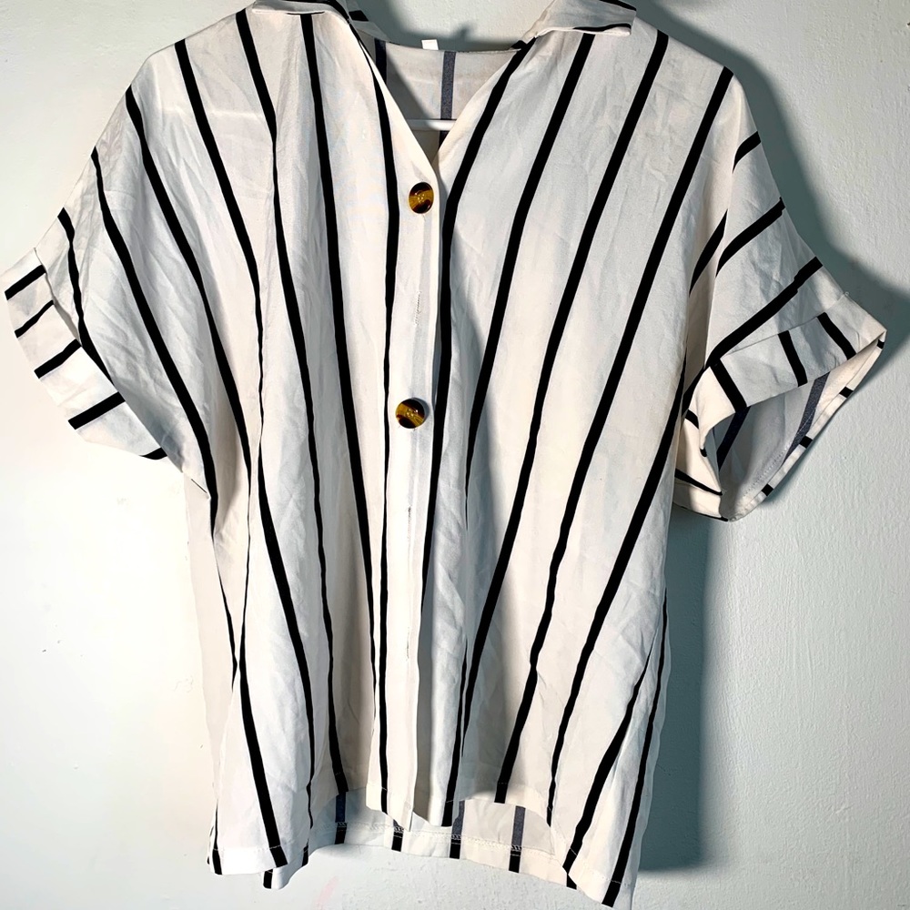 Button down striped shirt